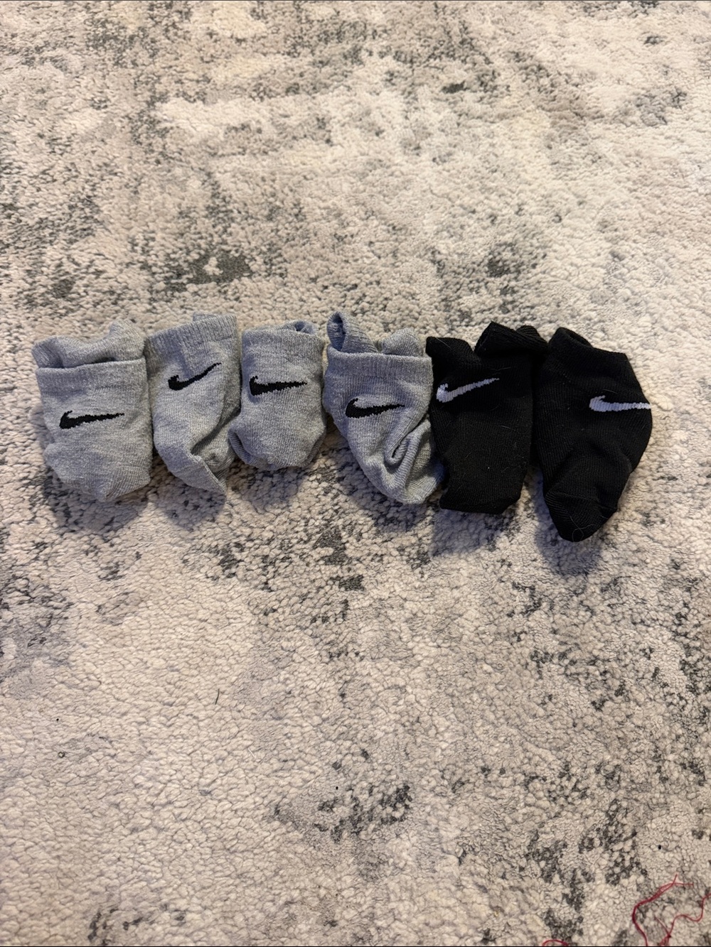 Nike kids Low-Cut Athletic Socks - Gray & Black (6-Pack)